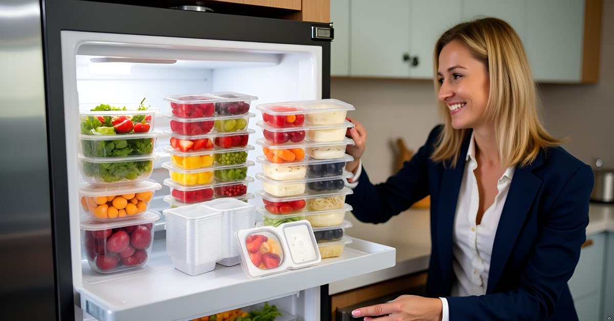 20 Pack Reusable Snack Containers with Lids – Snack Tray & Portion Control Containers, Lunch Accessories for Kids, Fruit Containers for Lunch Box, Perfect for School Lunch & Meal Prep